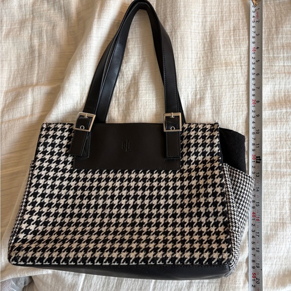 Ralph Lauren Black and White Houndstooth Women's Bag - Picture 5 of 7